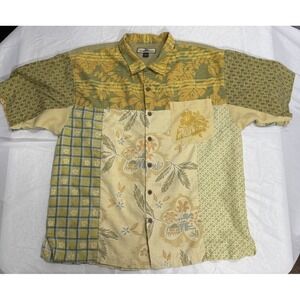 Tommy Bahama  Mens  X-Large‎ Fabulous Six Fabric Floral Collage Yellow Silk/Nice
